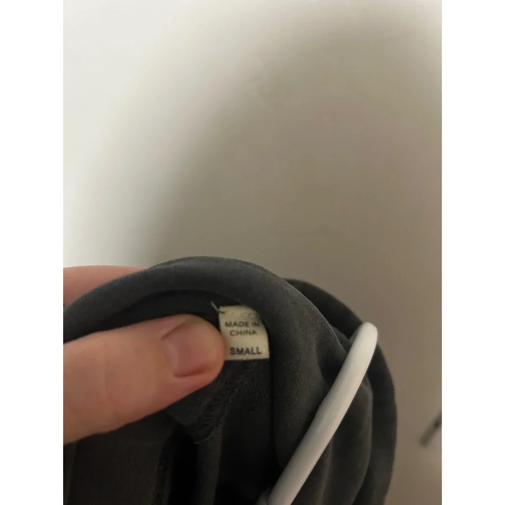 Buck Mason Mens Charcoal Gray French Terry Full Zip Hoodie Small